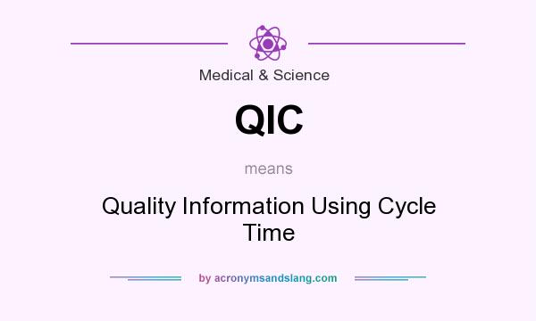 What does QIC mean? It stands for Quality Information Using Cycle Time