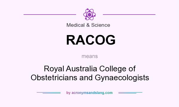 What does RACOG mean? It stands for Royal Australia College of Obstetricians and Gynaecologists