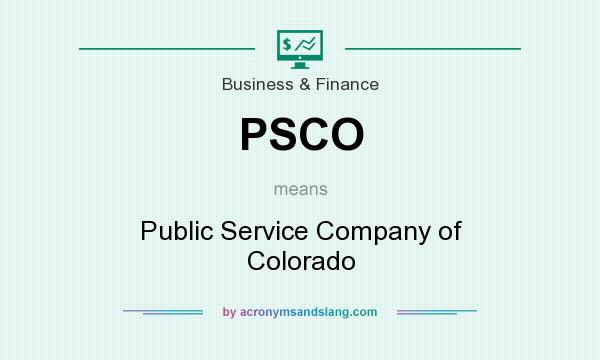 What does PSCO mean? It stands for Public Service Company of Colorado