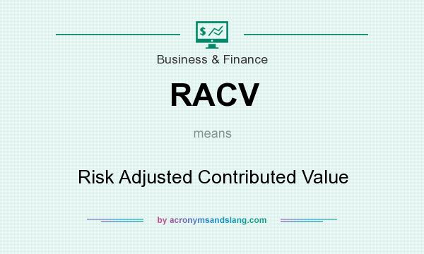 What does RACV mean? It stands for Risk Adjusted Contributed Value