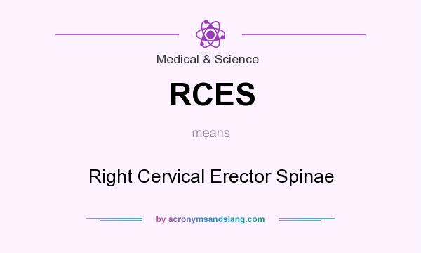 What does RCES mean? It stands for Right Cervical Erector Spinae