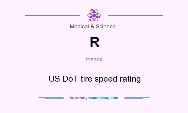What does R mean? It stands for US DoT tire speed rating