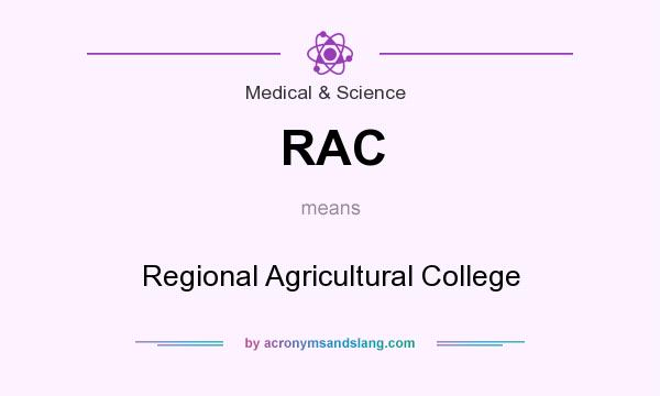 What does RAC mean? It stands for Regional Agricultural College