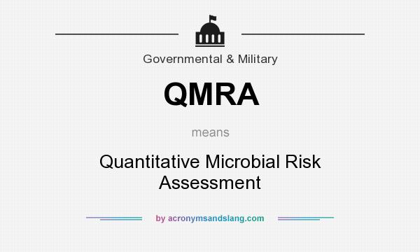 What does QMRA mean? It stands for Quantitative Microbial Risk Assessment