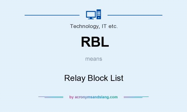 What does RBL mean? It stands for Relay Block List