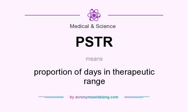What does PSTR mean? It stands for proportion of days in therapeutic range