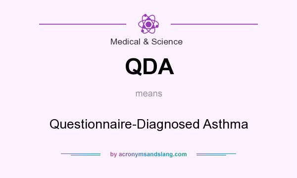 What does QDA mean? It stands for Questionnaire-Diagnosed Asthma