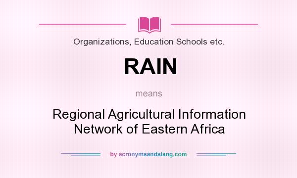 What does RAIN mean? It stands for Regional Agricultural Information Network of Eastern Africa
