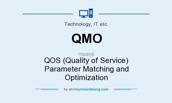 What does QMO mean? It stands for QOS (Quality of Service) Parameter Matching and Optimization