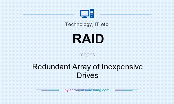What does RAID mean? It stands for Redundant Array of Inexpensive Drives