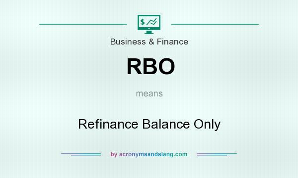 What does RBO mean? It stands for Refinance Balance Only