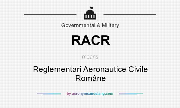 What does RACR mean? It stands for Reglementari Aeronautice Civile Române