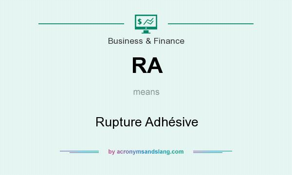 What does RA mean? It stands for Rupture Adhésive