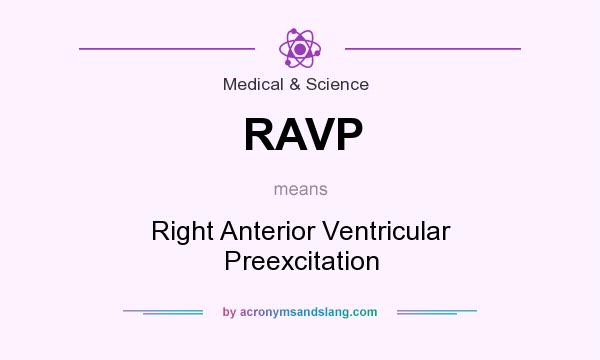 What does RAVP mean? It stands for Right Anterior Ventricular Preexcitation