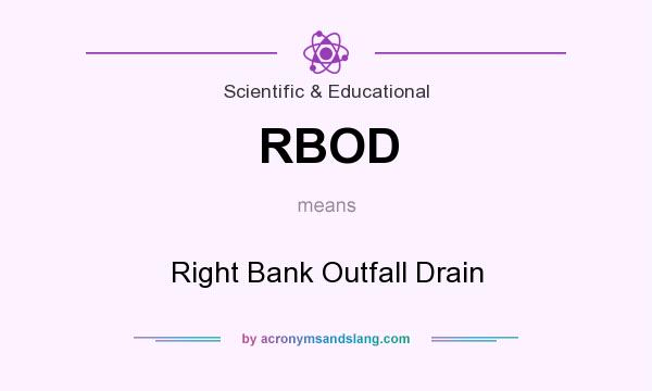 What does RBOD mean? It stands for Right Bank Outfall Drain