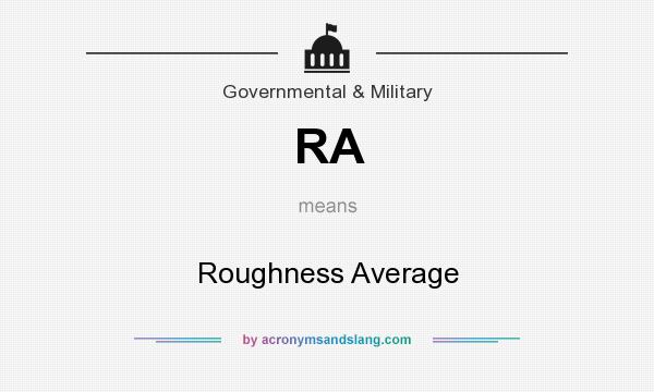 What does RA mean? It stands for Roughness Average