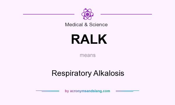 What does RALK mean? It stands for Respiratory Alkalosis