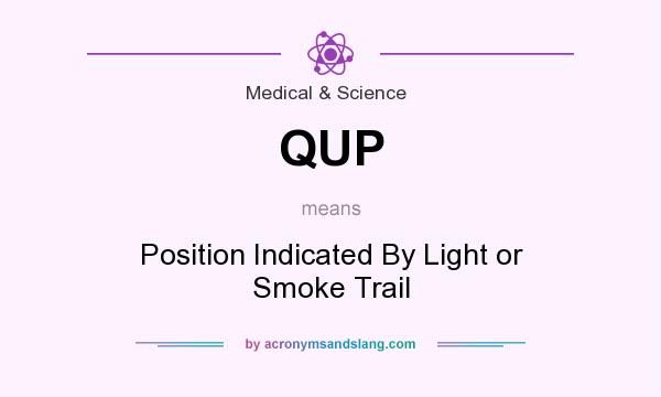 What does QUP mean? It stands for Position Indicated By Light or Smoke Trail