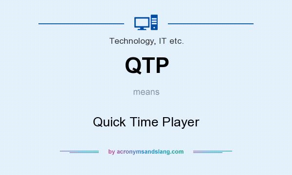 What does QTP mean? It stands for Quick Time Player