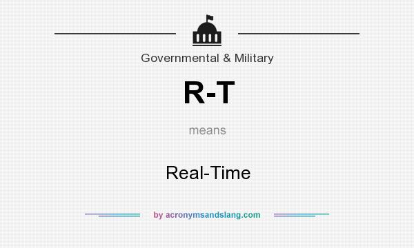 What does R-T mean? It stands for Real-Time