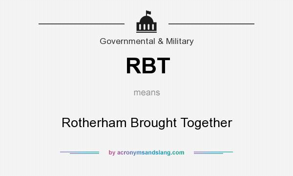 What does RBT mean? It stands for Rotherham Brought Together
