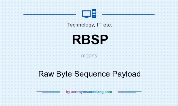 What does RBSP mean? It stands for Raw Byte Sequence Payload