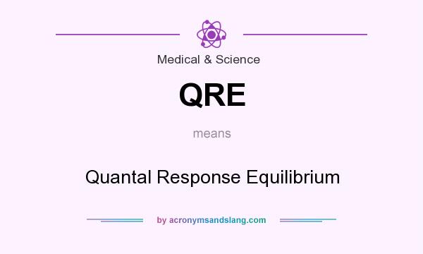 What does QRE mean? It stands for Quantal Response Equilibrium