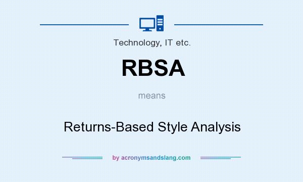 What does RBSA mean? It stands for Returns-Based Style Analysis