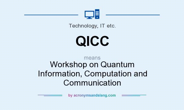 What does QICC mean? It stands for Workshop on Quantum Information, Computation and Communication