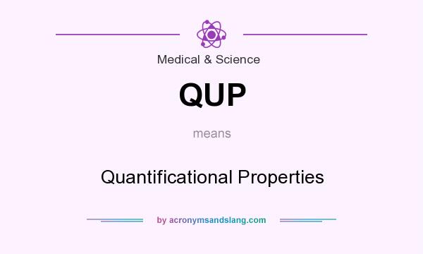 What does QUP mean? It stands for Quantificational Properties