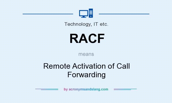 What does RACF mean? It stands for Remote Activation of Call Forwarding