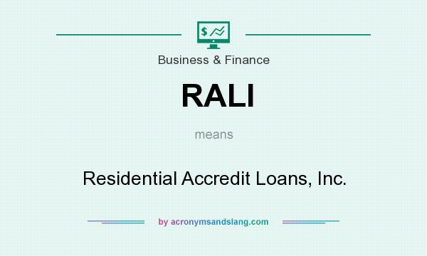 What does RALI mean? It stands for Residential Accredit Loans, Inc.