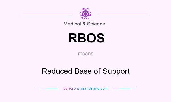 What does RBOS mean? It stands for Reduced Base of Support
