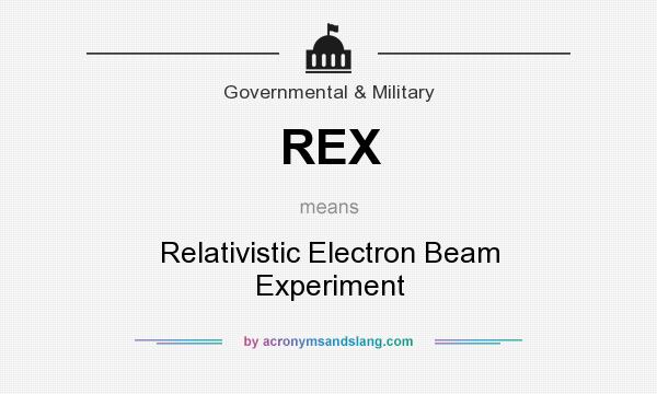What does REX mean? It stands for Relativistic Electron Beam Experiment