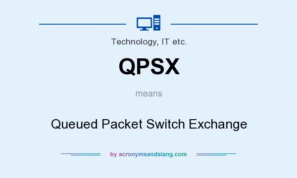What does QPSX mean? It stands for Queued Packet Switch Exchange
