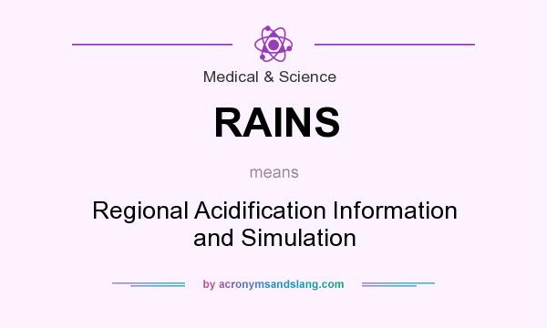 What does RAINS mean? It stands for Regional Acidification Information and Simulation
