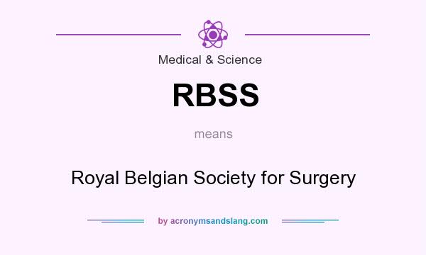 What does RBSS mean? It stands for Royal Belgian Society for Surgery