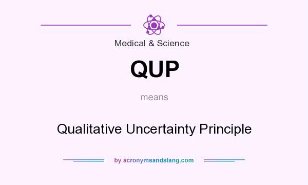 What does QUP mean? It stands for Qualitative Uncertainty Principle