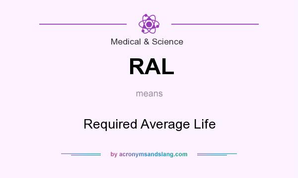 What does RAL mean? It stands for Required Average Life