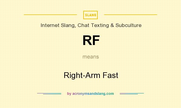 What does RF mean? It stands for Right-Arm Fast