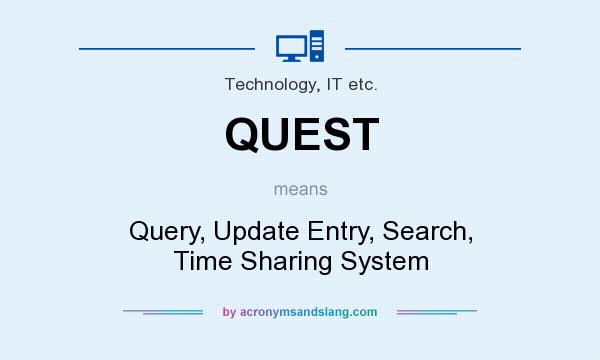What does QUEST mean? It stands for Query, Update Entry, Search, Time Sharing System