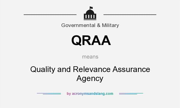 What does QRAA mean? It stands for Quality and Relevance Assurance Agency