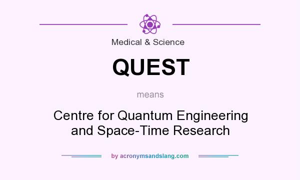What does QUEST mean? It stands for Centre for Quantum Engineering and Space-Time Research