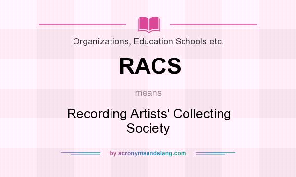 What does RACS mean? It stands for Recording Artists` Collecting Society