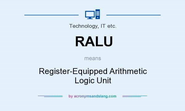 What does RALU mean? It stands for Register-Equipped Arithmetic Logic Unit