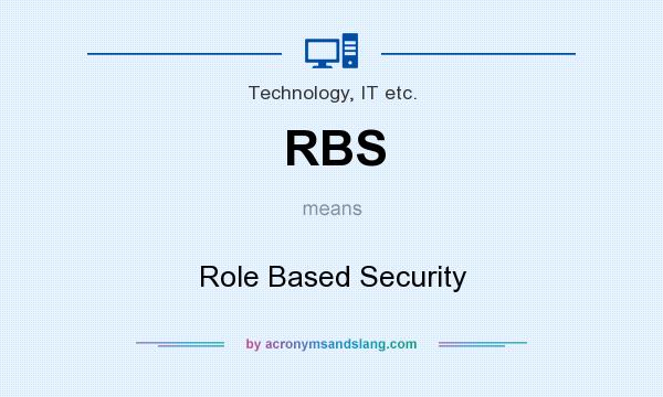 What does RBS mean? It stands for Role Based Security