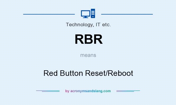 What does RBR mean? It stands for Red Button Reset/Reboot