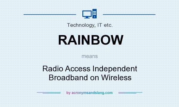 What does RAINBOW mean? It stands for Radio Access Independent Broadband on Wireless