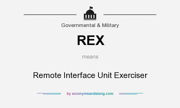 What does REX mean? It stands for Remote Interface Unit Exerciser