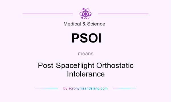 What does PSOI mean? It stands for Post-Spaceflight Orthostatic Intolerance